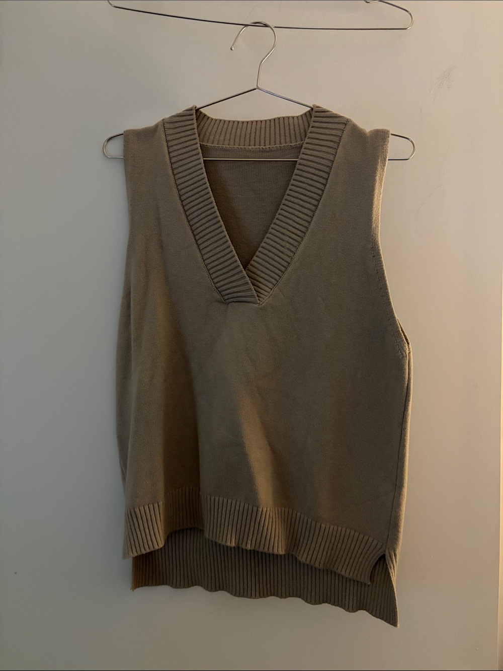 Taupe sweater vest